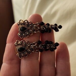 BOGO-Black and gold vintage earrings
